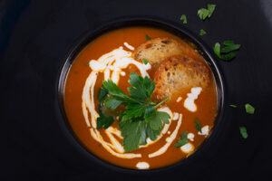 Professional food photography for a business client's soup in Northern Virginia