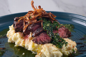 Professional food photography for a business client's steak mash in Northern Virginia