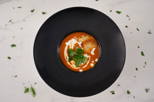 Professional food photography for a business client's soup in Northern Virginia
